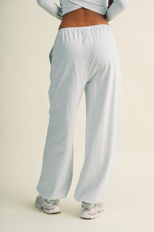 Grey Mineral Washed Joggers