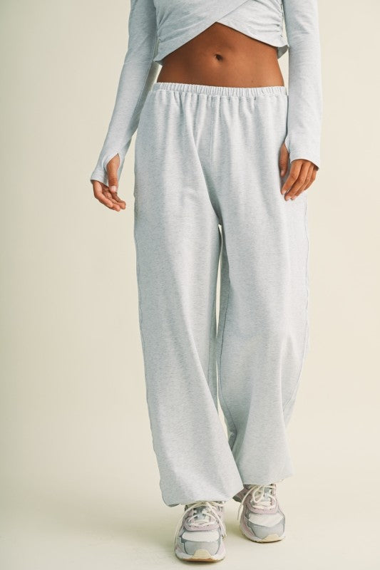 Grey Mineral Washed Joggers