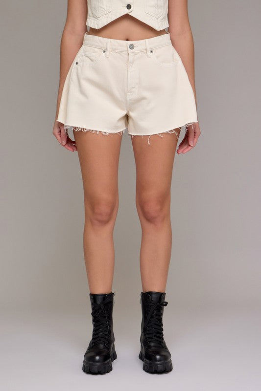 Cream Shorts