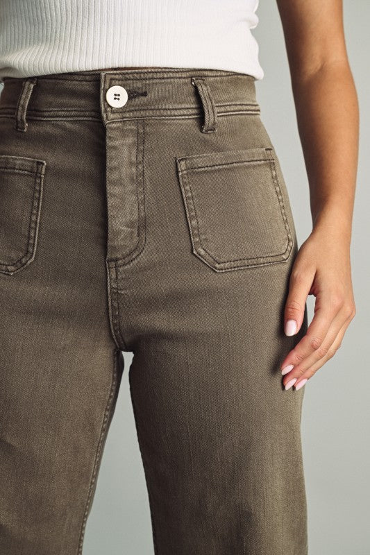 Olive Pocket Jeans
