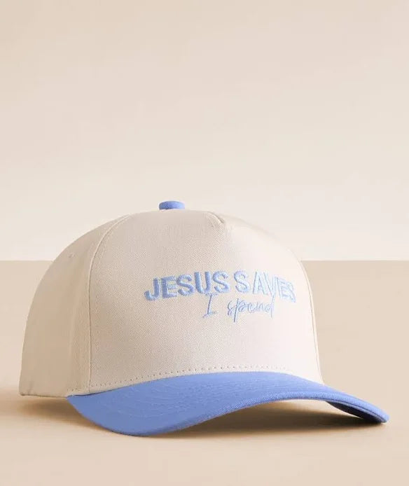 'Jesus Saves, I spend' Trucker Hat