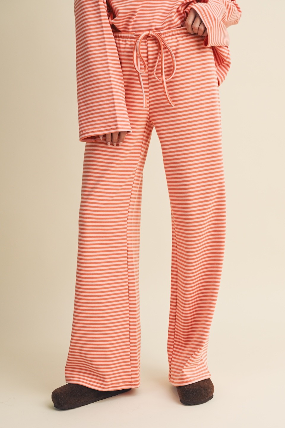 Pink Orange Striped Bottom
