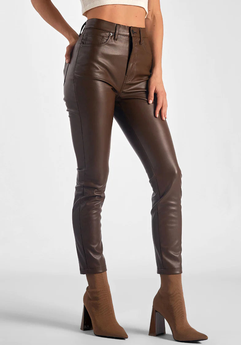 Chocolate Brown Leather Pants