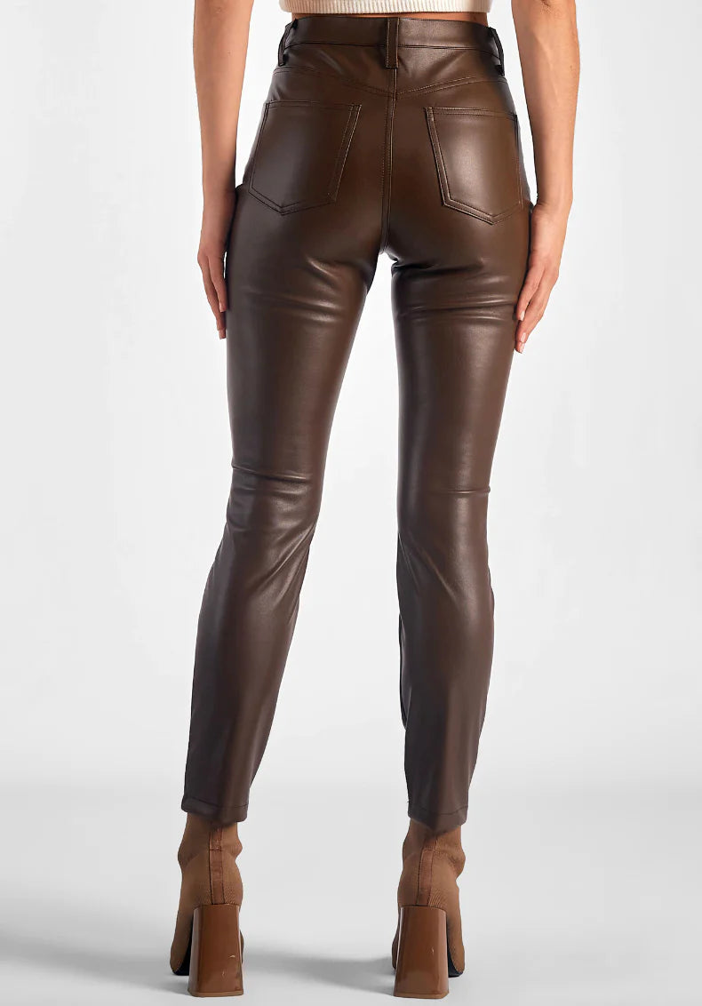 Chocolate Brown Leather Pants