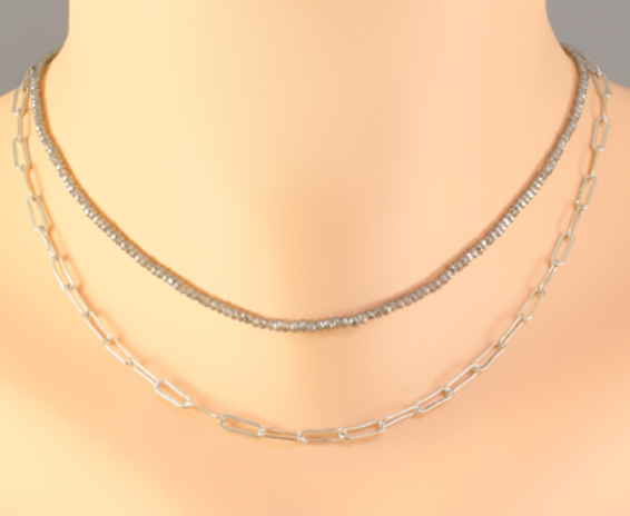 Grey Layered Choker