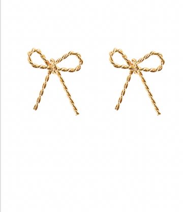 Gold Bow Stud