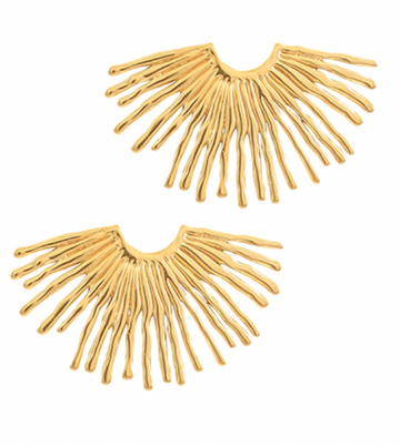 Gold Sunburst Earring