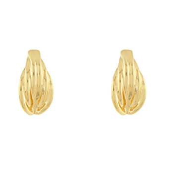 Gold Leaf Textured Half Hoop