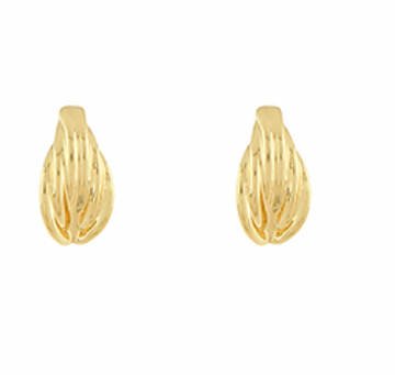 Gold Leaf Textured Half Hoop