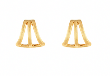 3 Layered Gold Half Hoop
