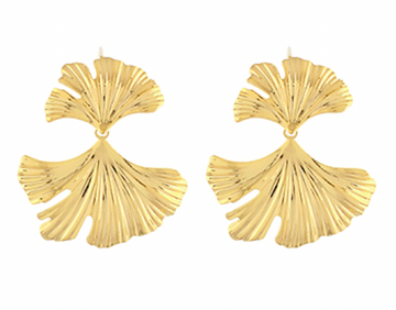 Textured Leaf Earring