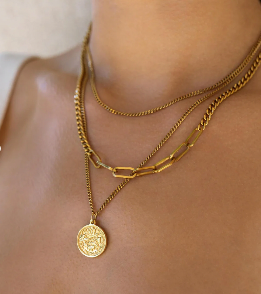 Three Little Birds Necklace- Gold