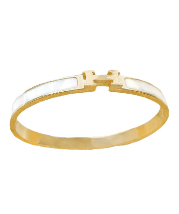 H Initial Bangle Bracelet