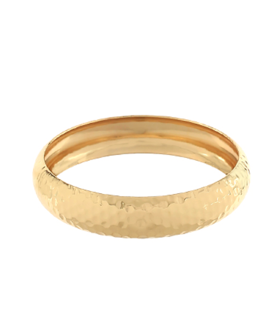 Gold Hammered Texture Metal Bracelet