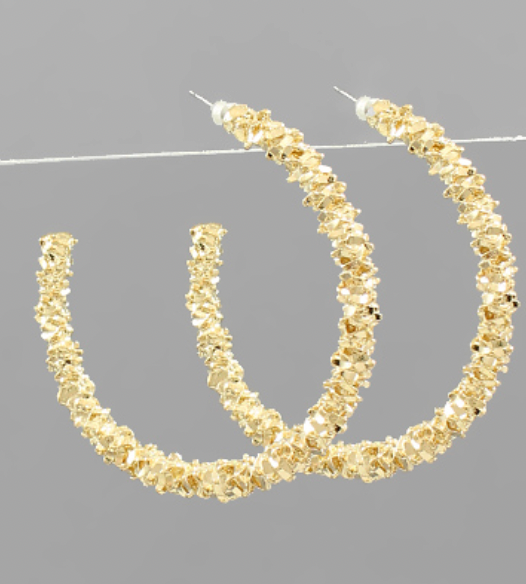 Gold Flake Hoop
