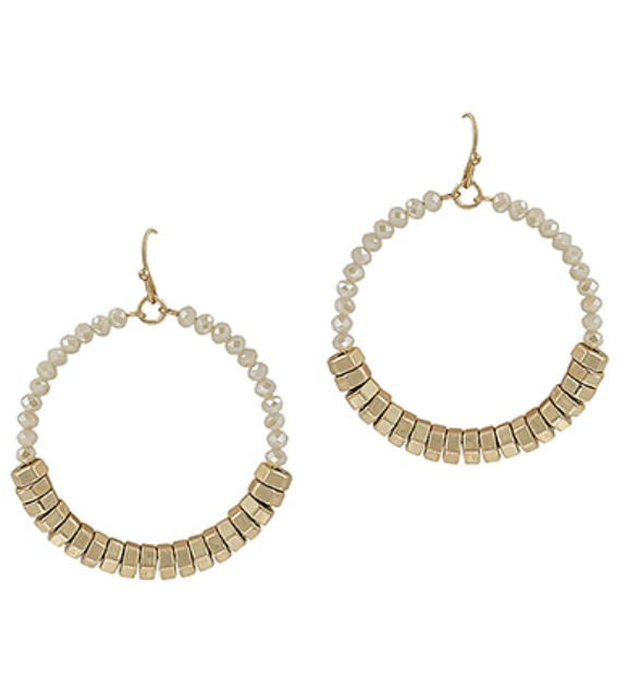 Colored Beaded Hoop