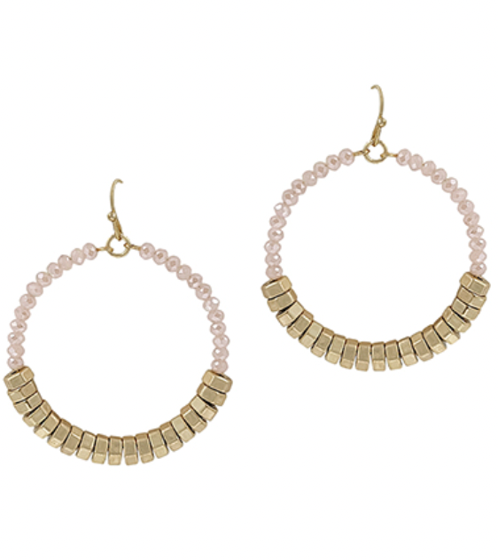 Colored Beaded Hoop