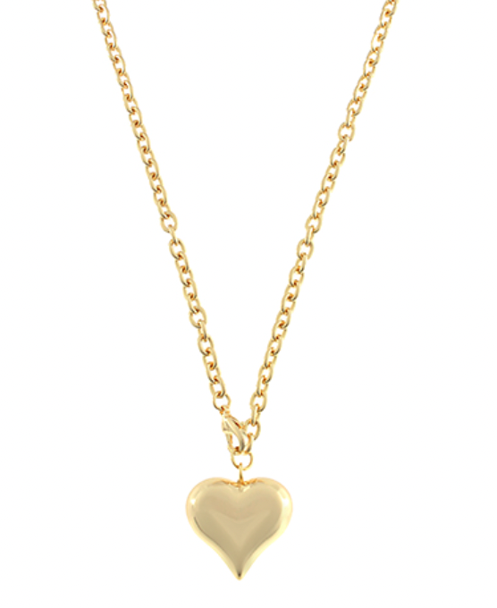 Puffy Heart Pendant Necklace