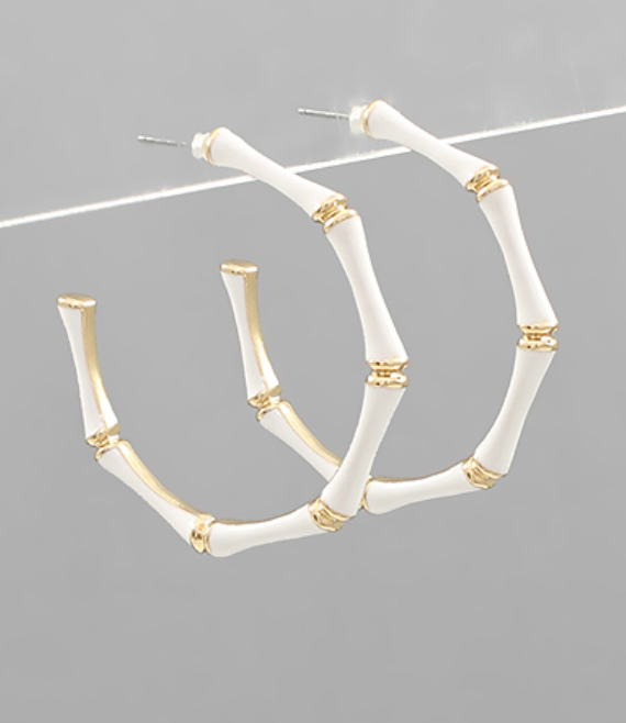 White & Gold Hoop