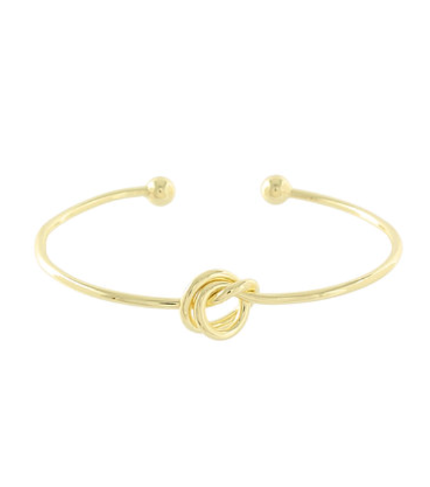 Gold Knot Center Wire Cuff