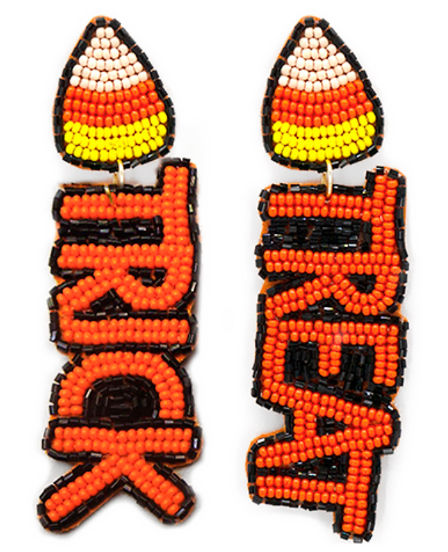 Trick and Treat Letter Earrings