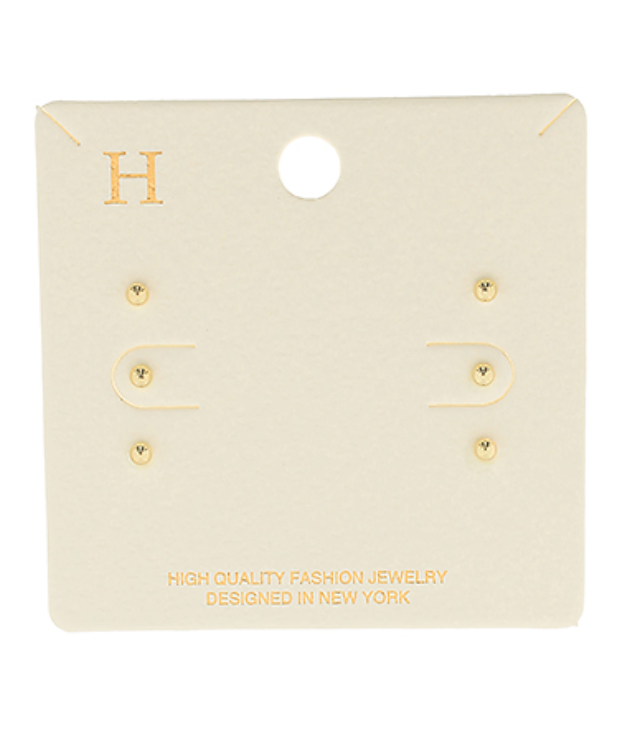 Gold Dot Set Earrings