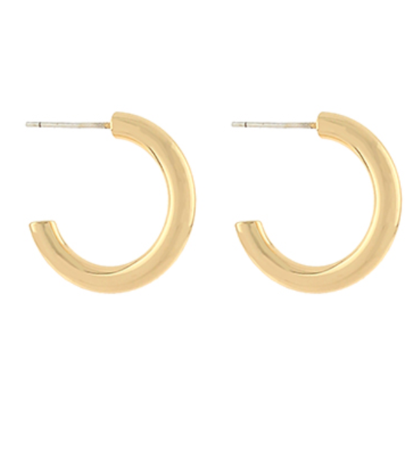 Gold Tube Earrings