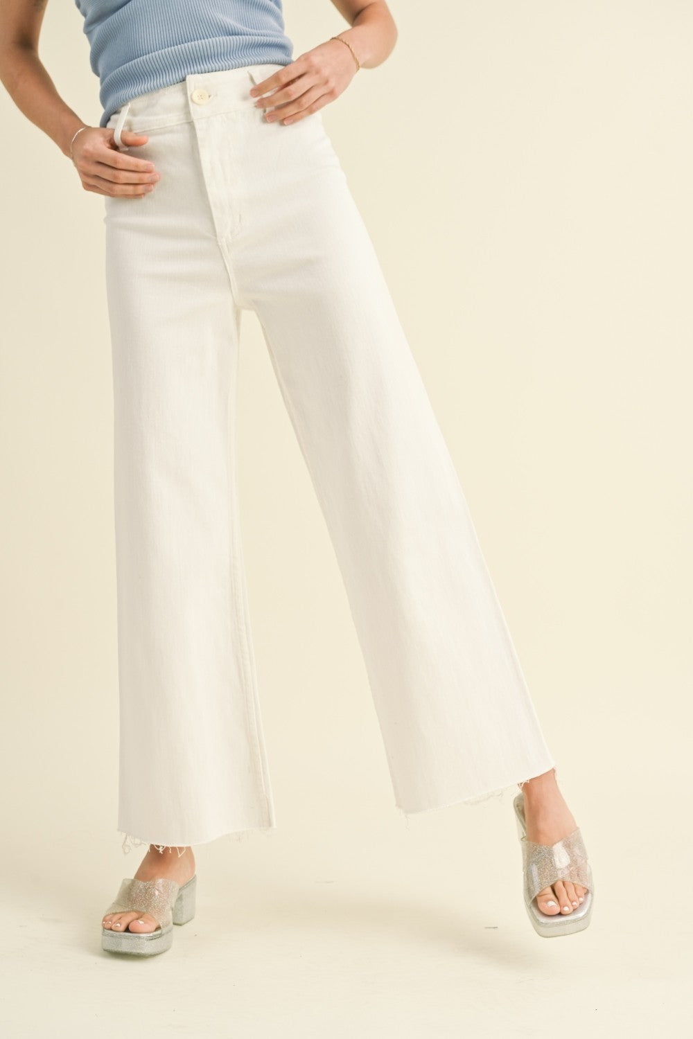White Wide Leg Pant