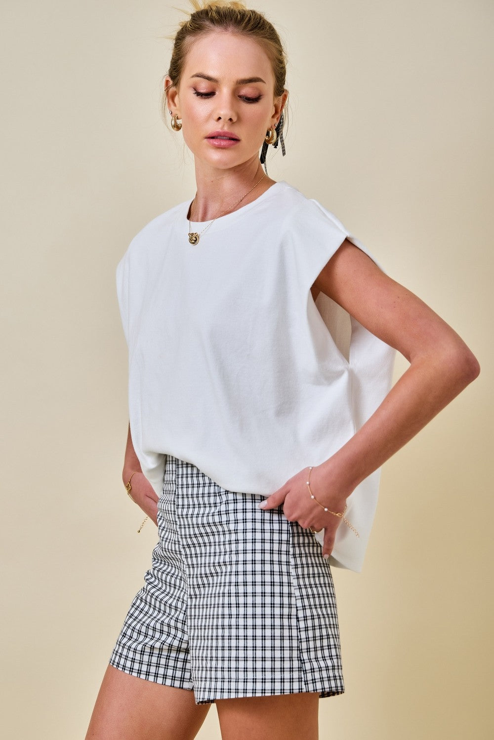 White Boxy Top