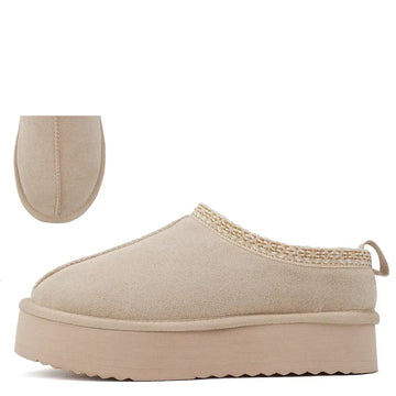 Platform Stitched Slipper