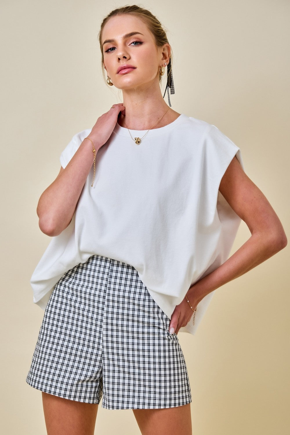 White Boxy Top