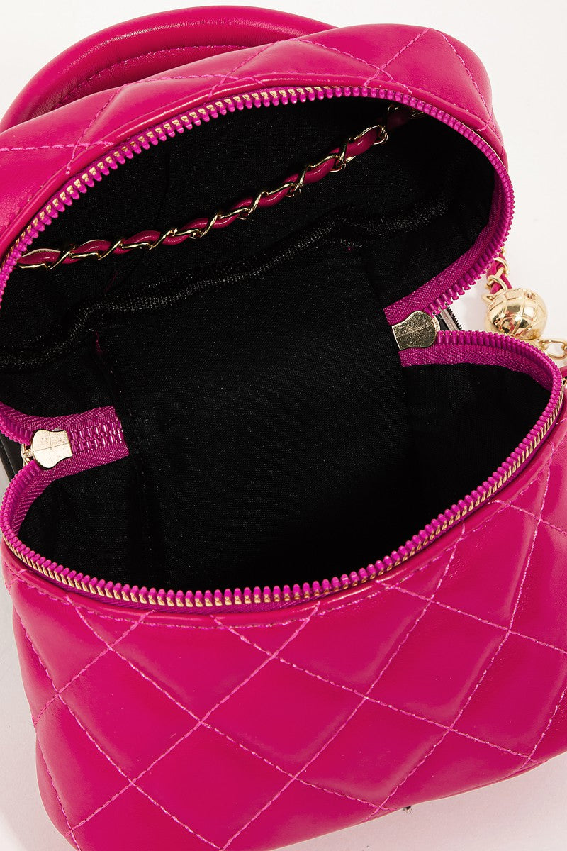 Black Quilted Crossbody