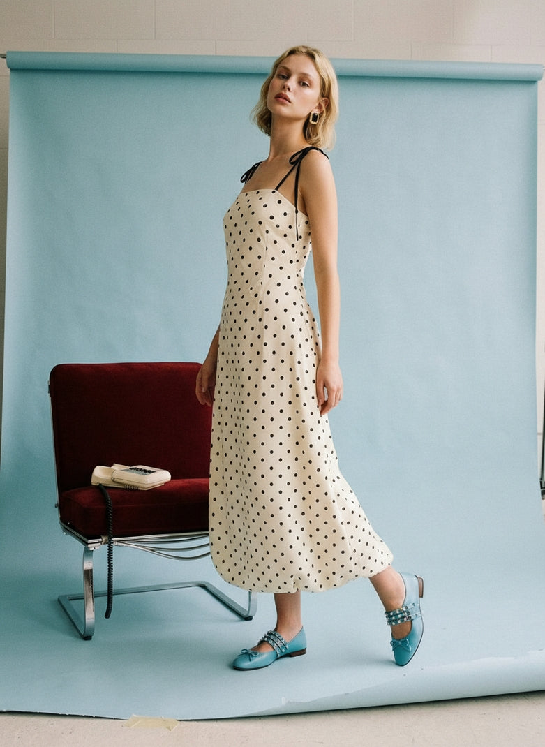 Polka Dot Maxi Dress