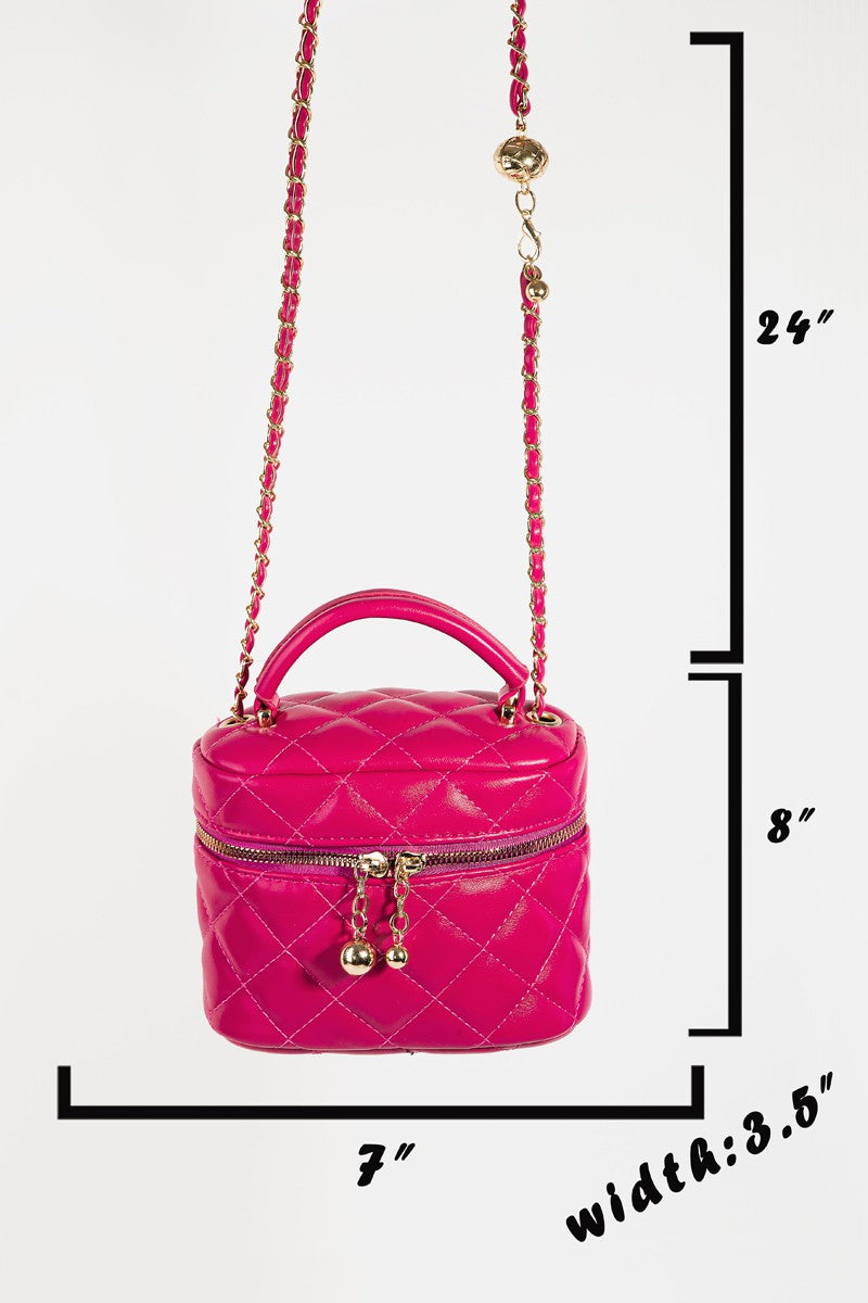 Black Quilted Crossbody
