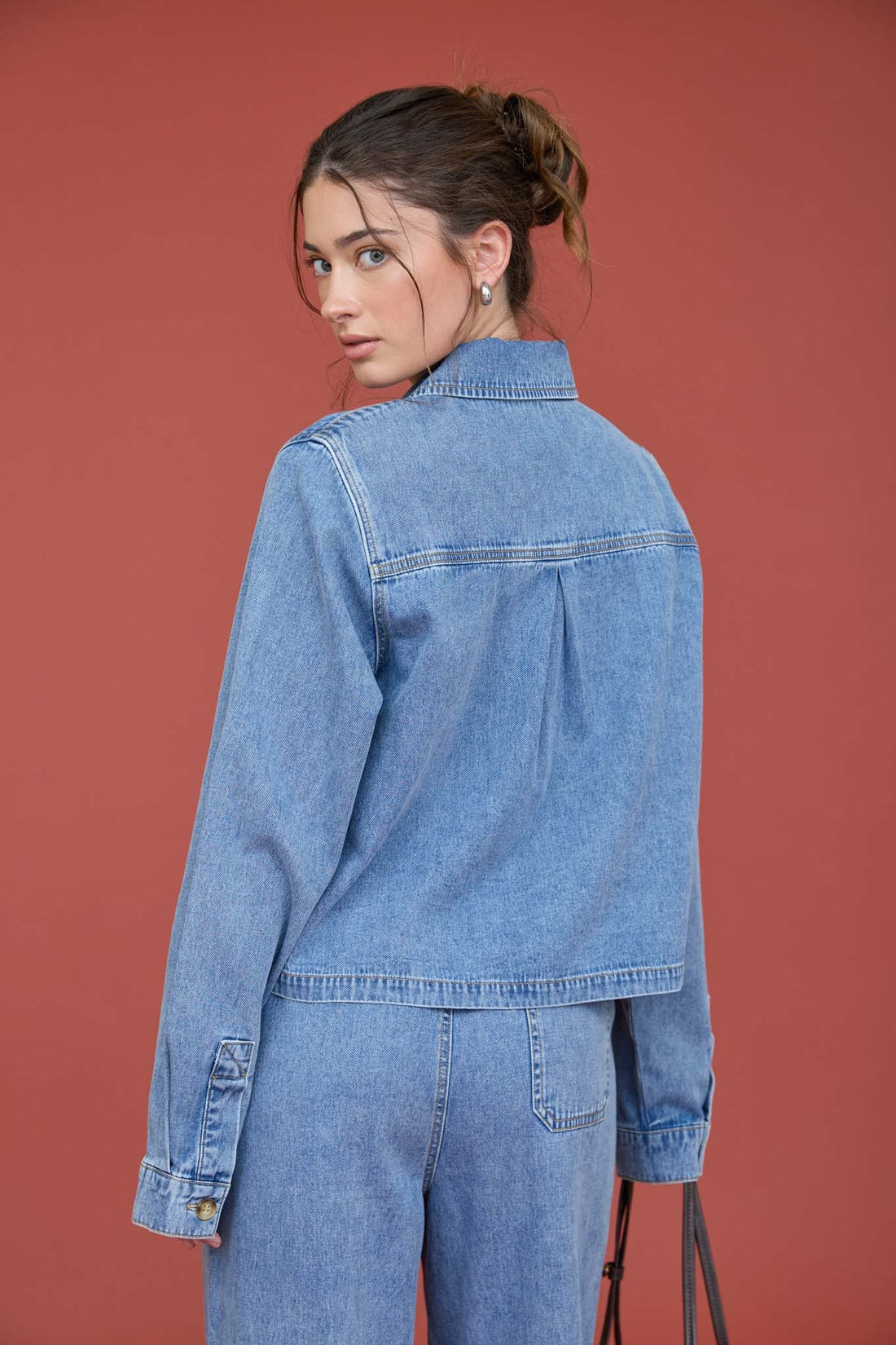 Jean Collared Boxy Top
