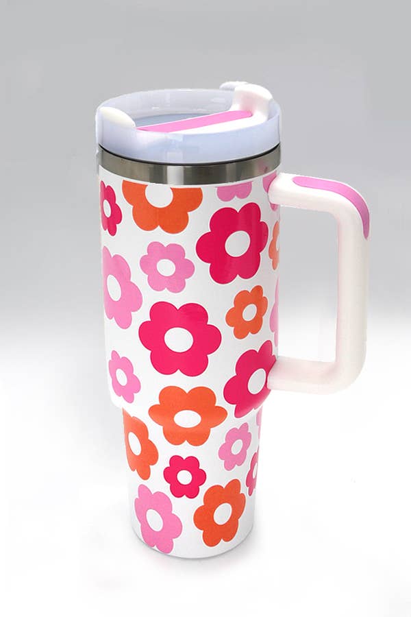 40oz STAINLESS STEEL TUMBLER ALL STYLES | TB40OZ: BOW CHECKER PINK