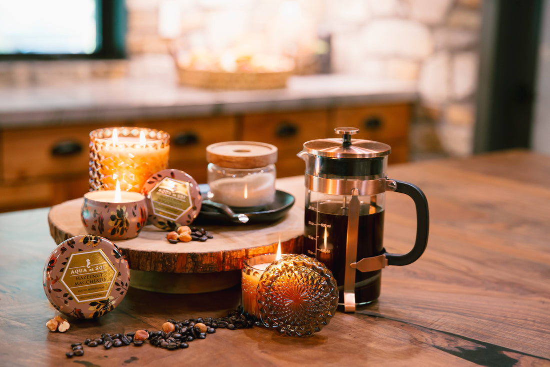 Hazelnut Macchiato Coffee 15oz Shimmer Candle 2 wick