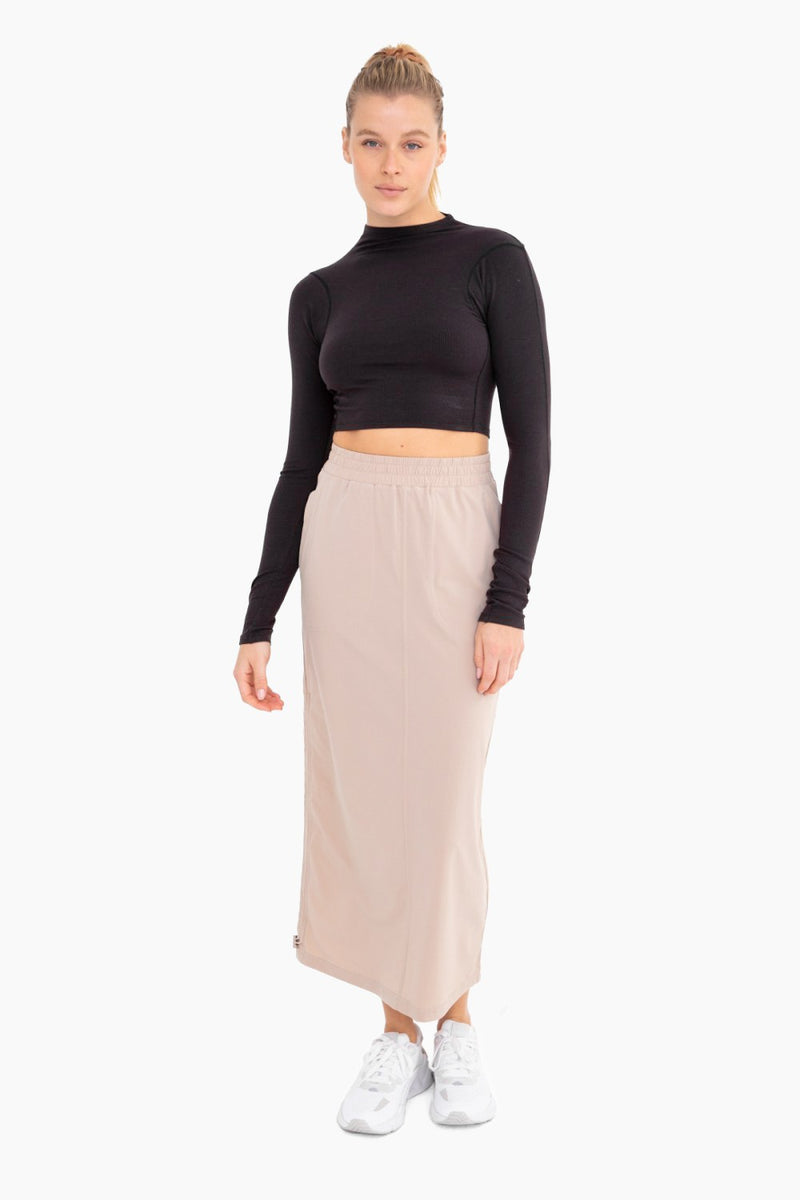 Midi Cargo Skirt with Adjustable Detail