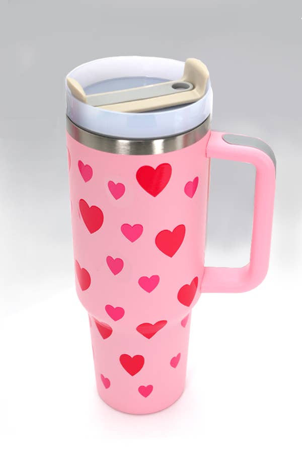 40oz STAINLESS STEEL TUMBLER ALL STYLES | TB40OZ: BOW CHECKER PINK