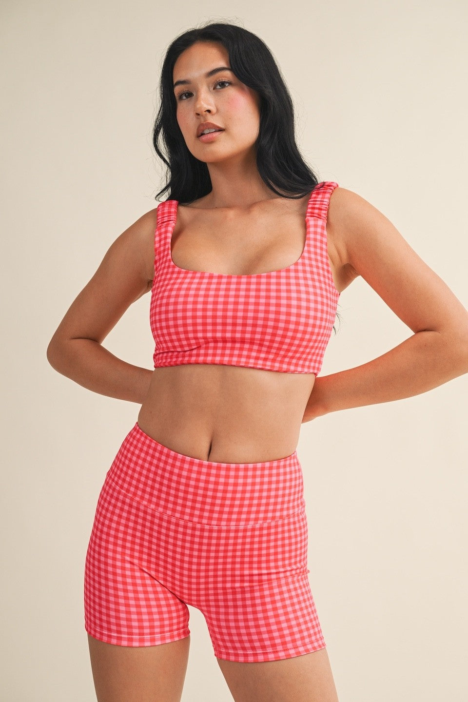 Gingham Hot Pink Top