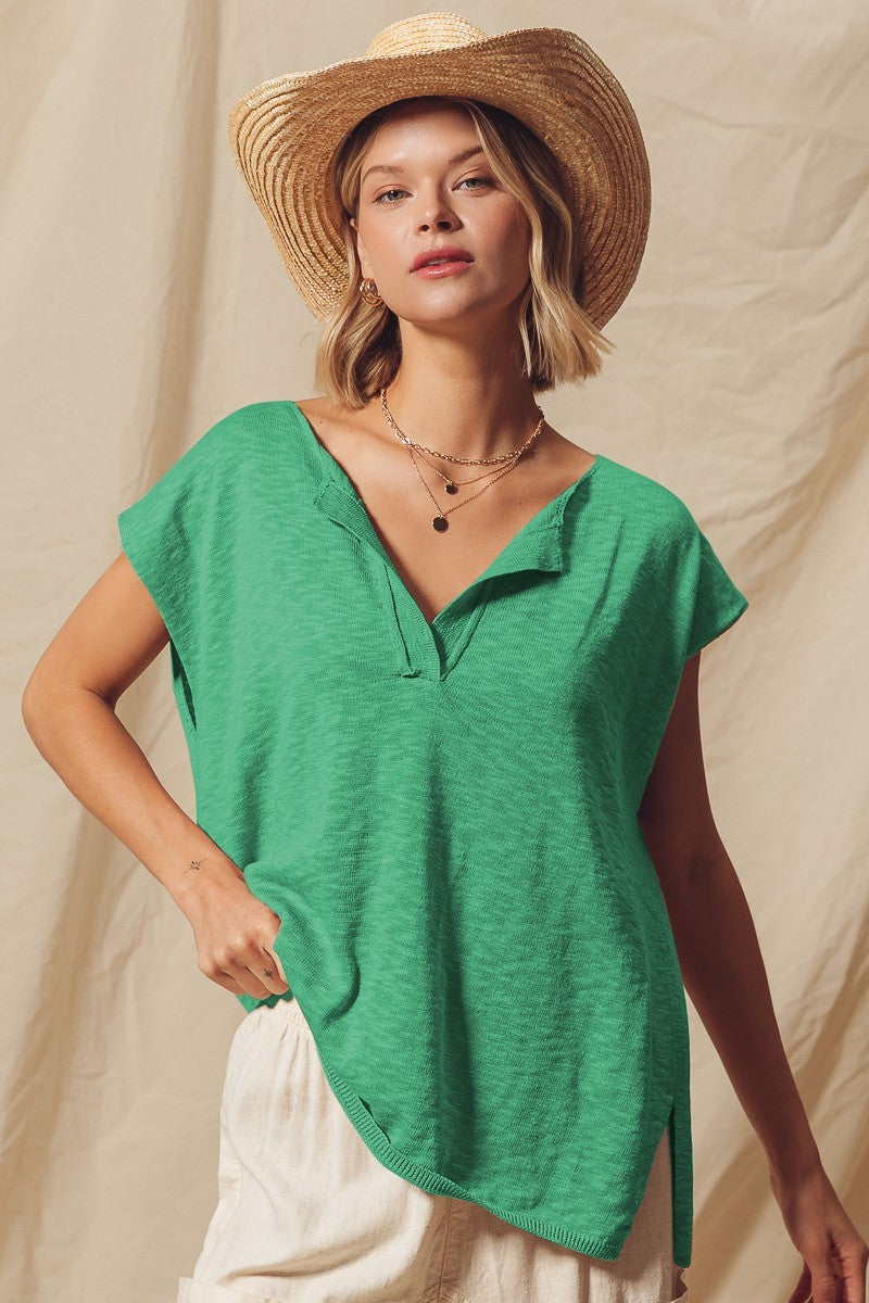 Jade Oversized Western Top