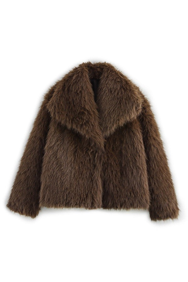 Espresso Brown Fur Jacket