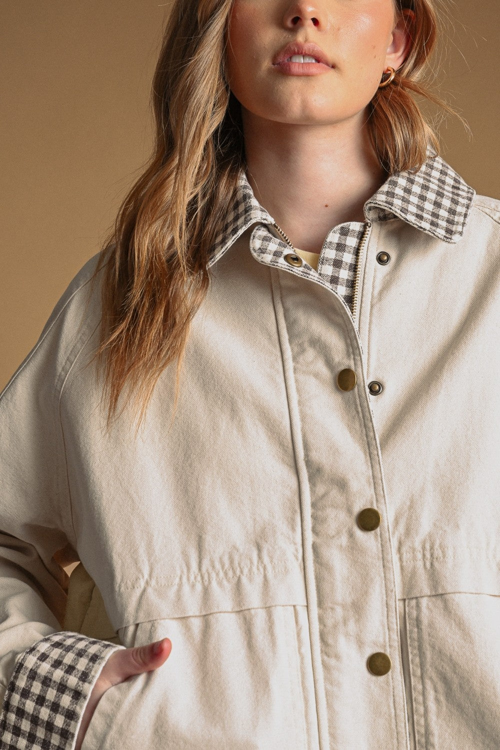 Gingham Collared Jacket