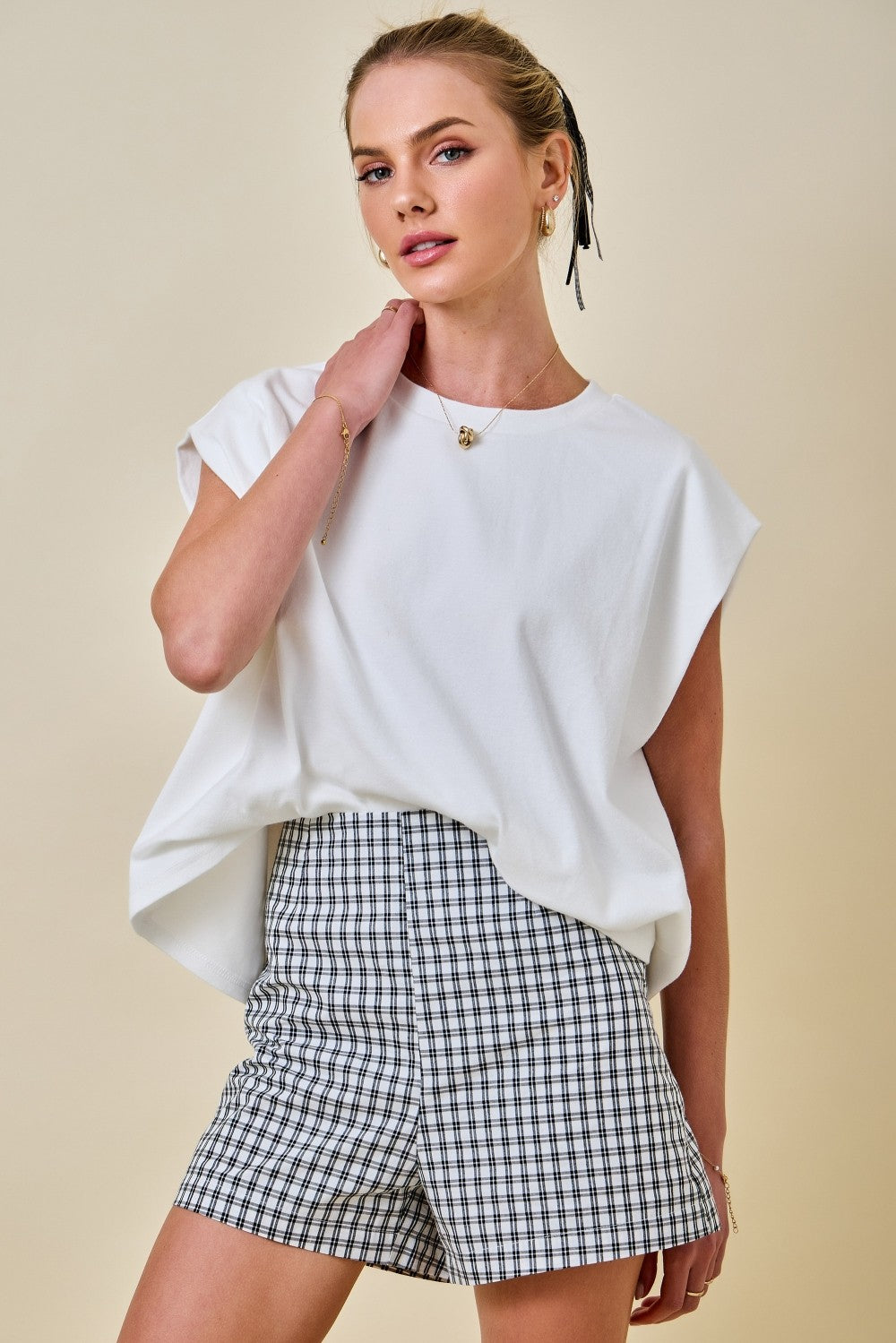 White Boxy Top