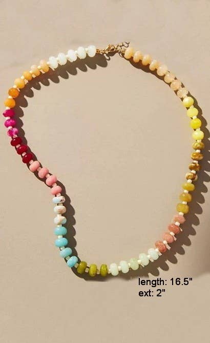 Brown Stone Mixed Necklace