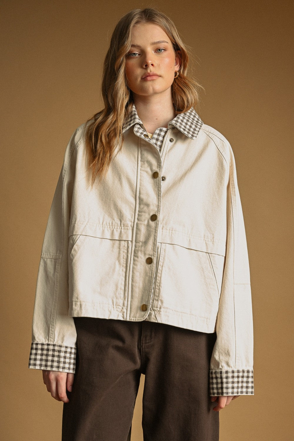 Gingham Collared Jacket