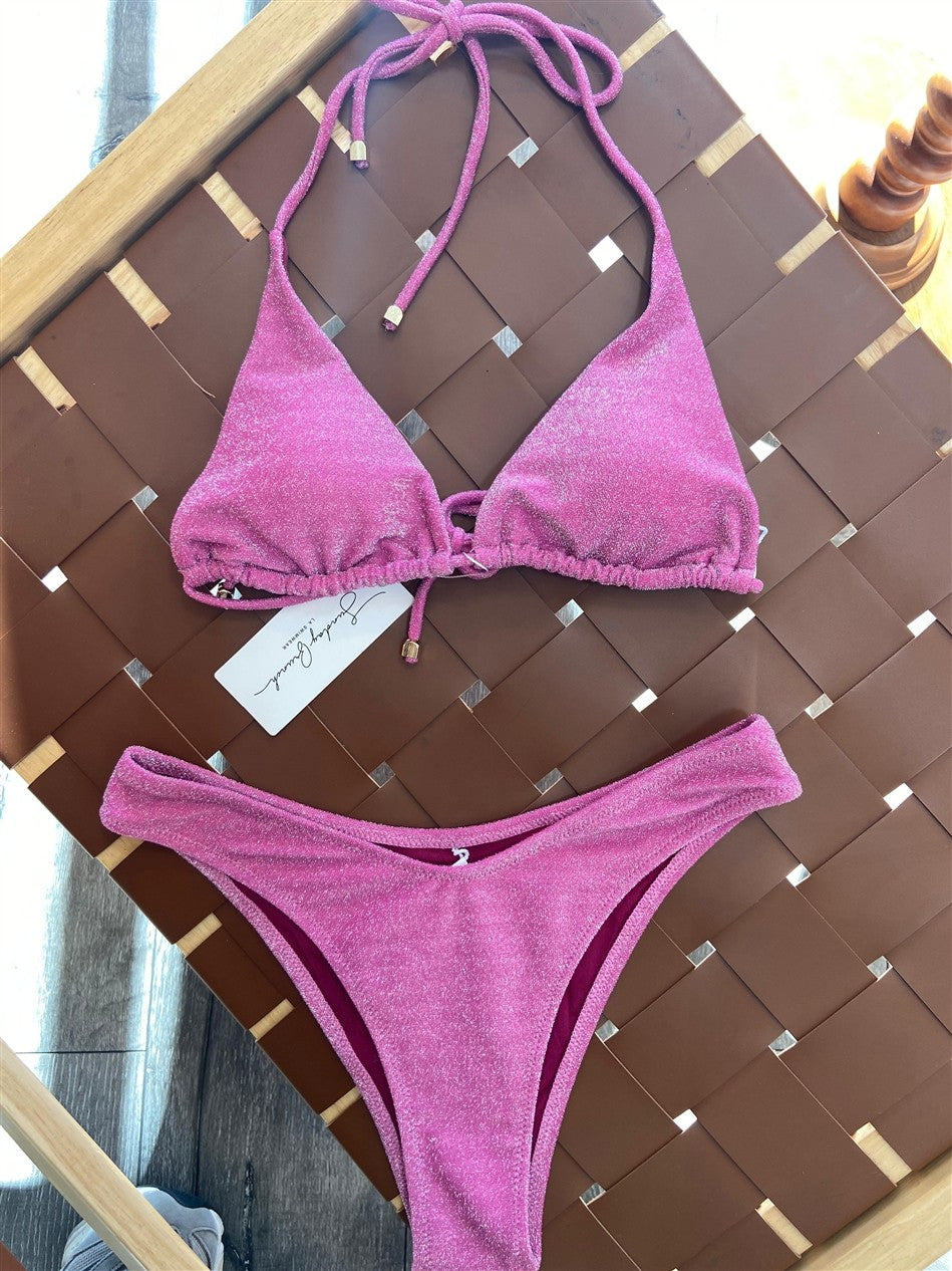 Fuschia Sparkle Bikini - Bottoms