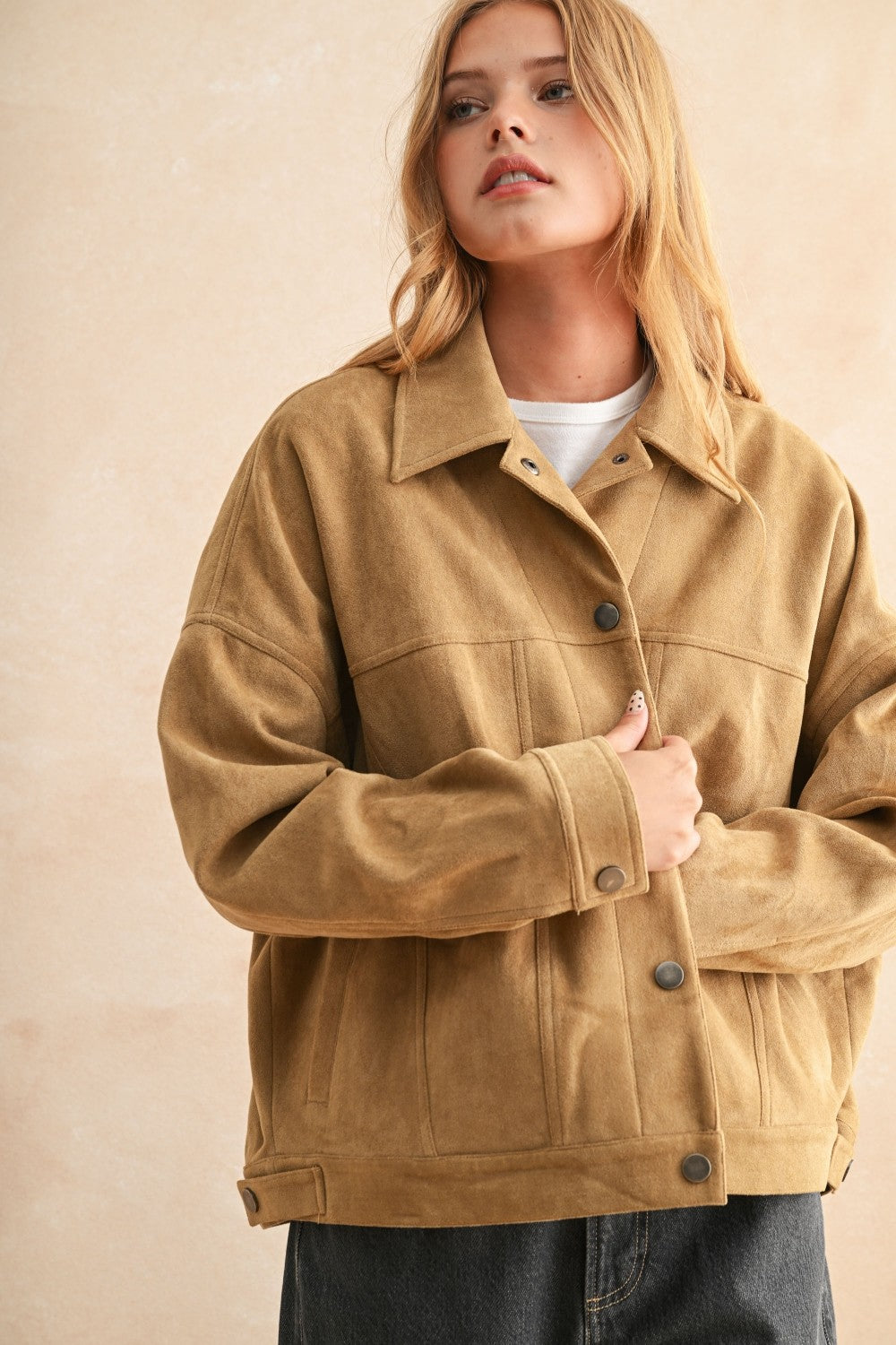 Camel Bomber Jacket