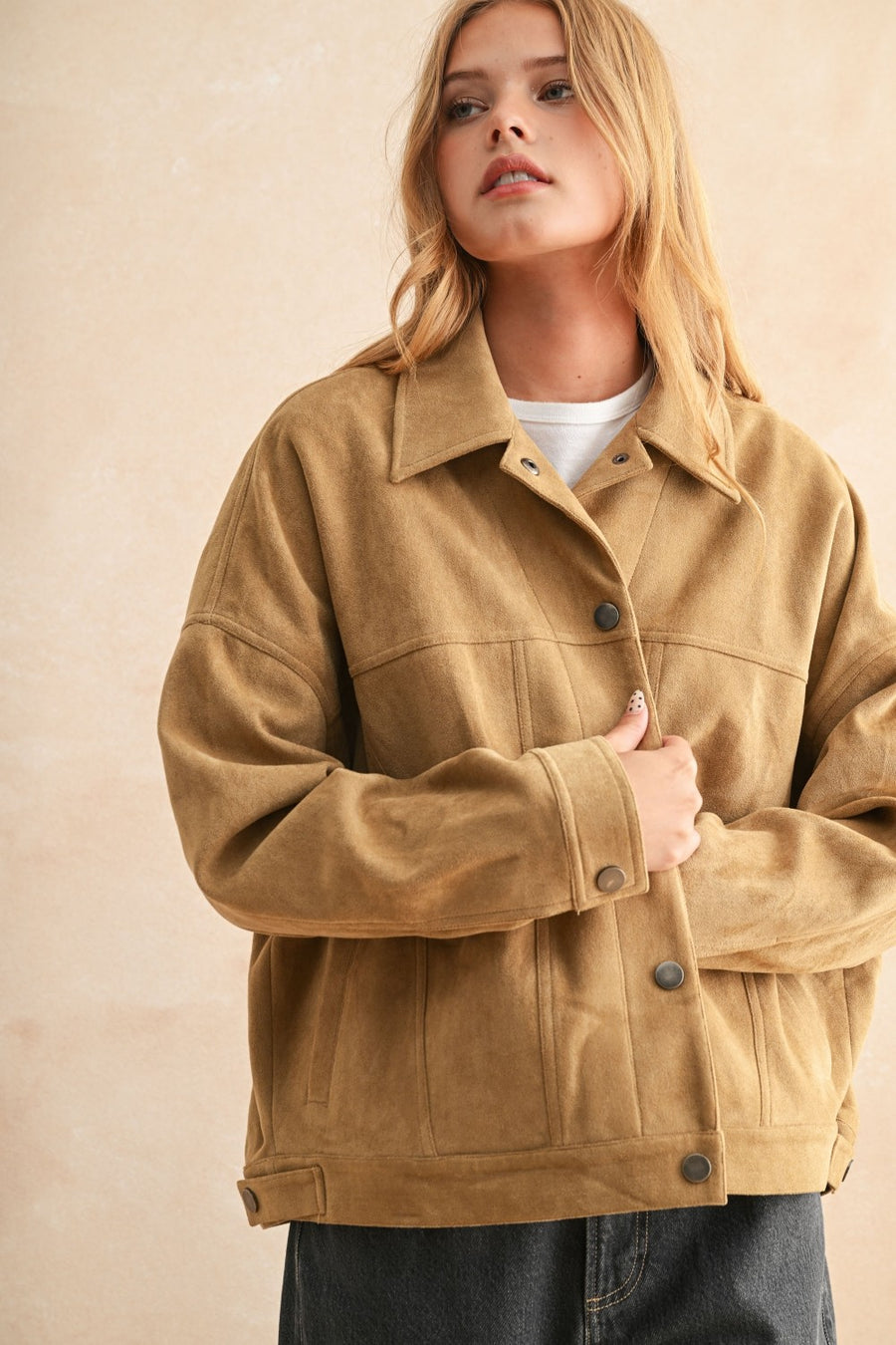 Camel Bomber Jacket