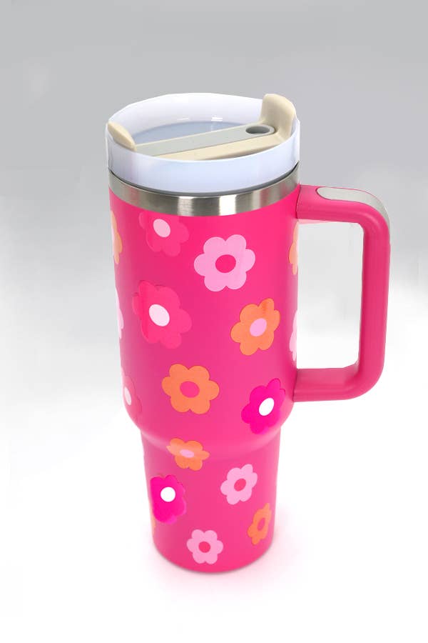 40oz STAINLESS STEEL TUMBLER ALL STYLES | TB40OZ: BOW CHECKER PINK